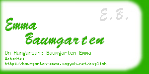 emma baumgarten business card